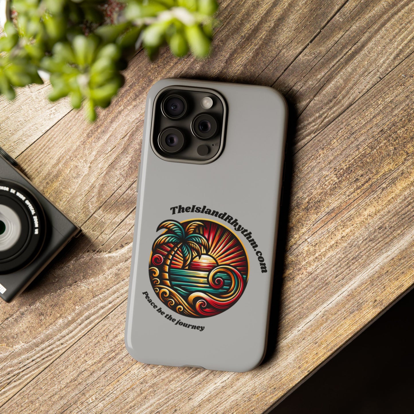 Tough Phone Case - Coastal Vibes with Inspirational Quote "Peace be the journey"