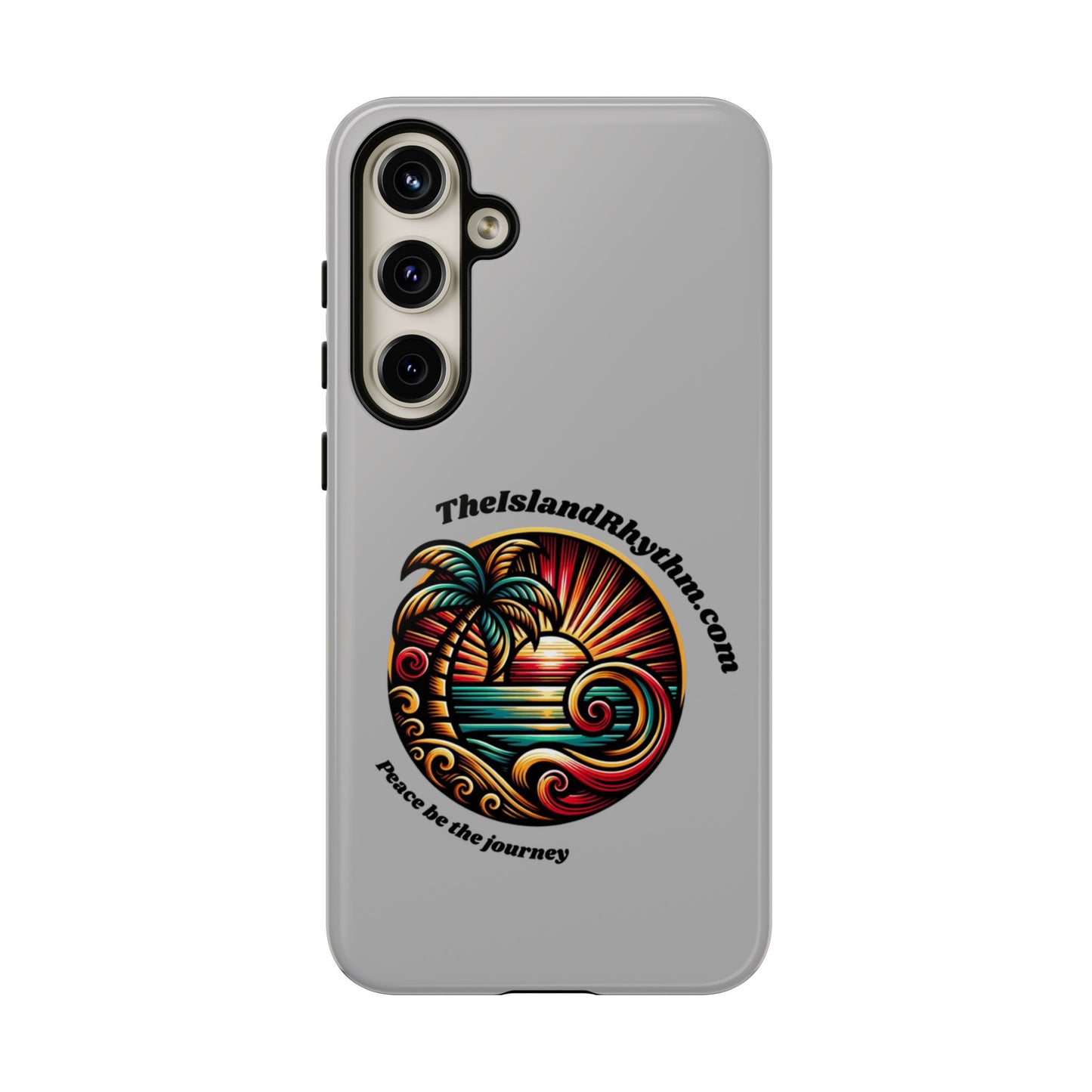 Tough Phone Case - Coastal Vibes with Inspirational Quote "Peace be the journey"