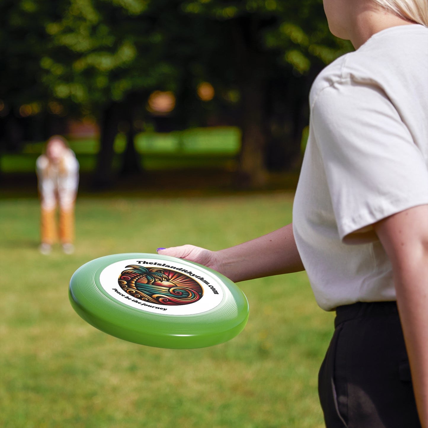 Beach Vibe Frisbee - 'Peace Be the Journey' Outdoor Fun