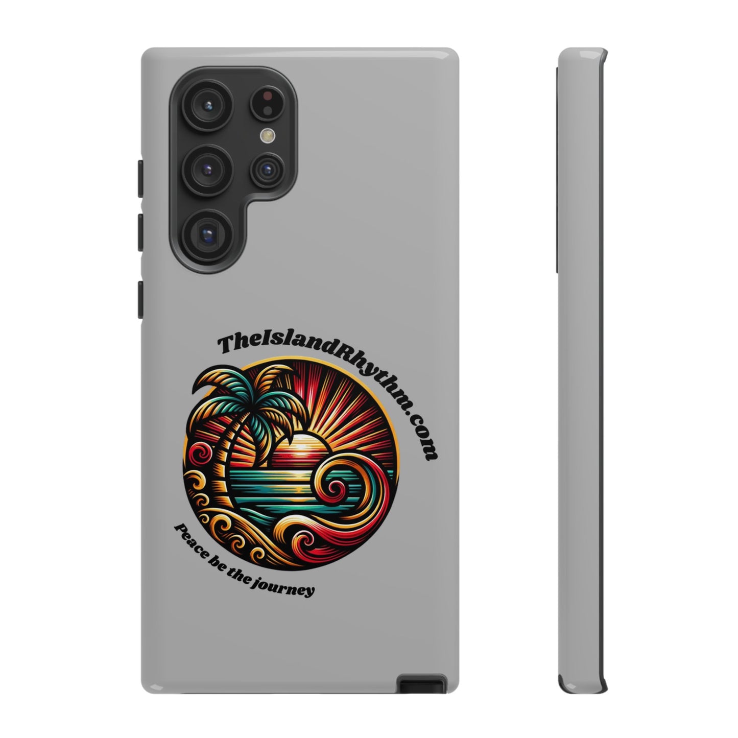 Tough Phone Case - Coastal Vibes with Inspirational Quote "Peace be the journey"