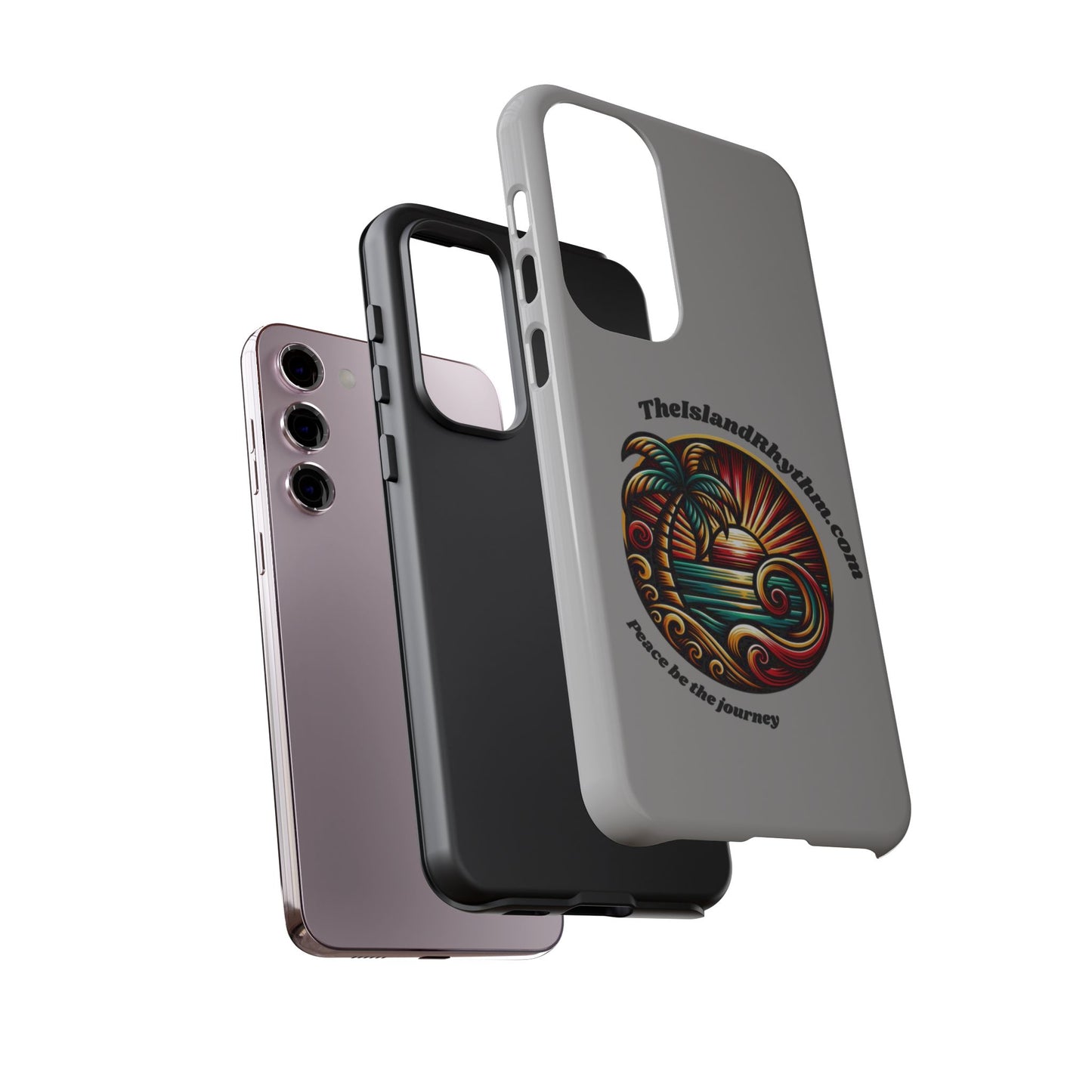Tough Phone Case - Coastal Vibes with Inspirational Quote "Peace be the journey"