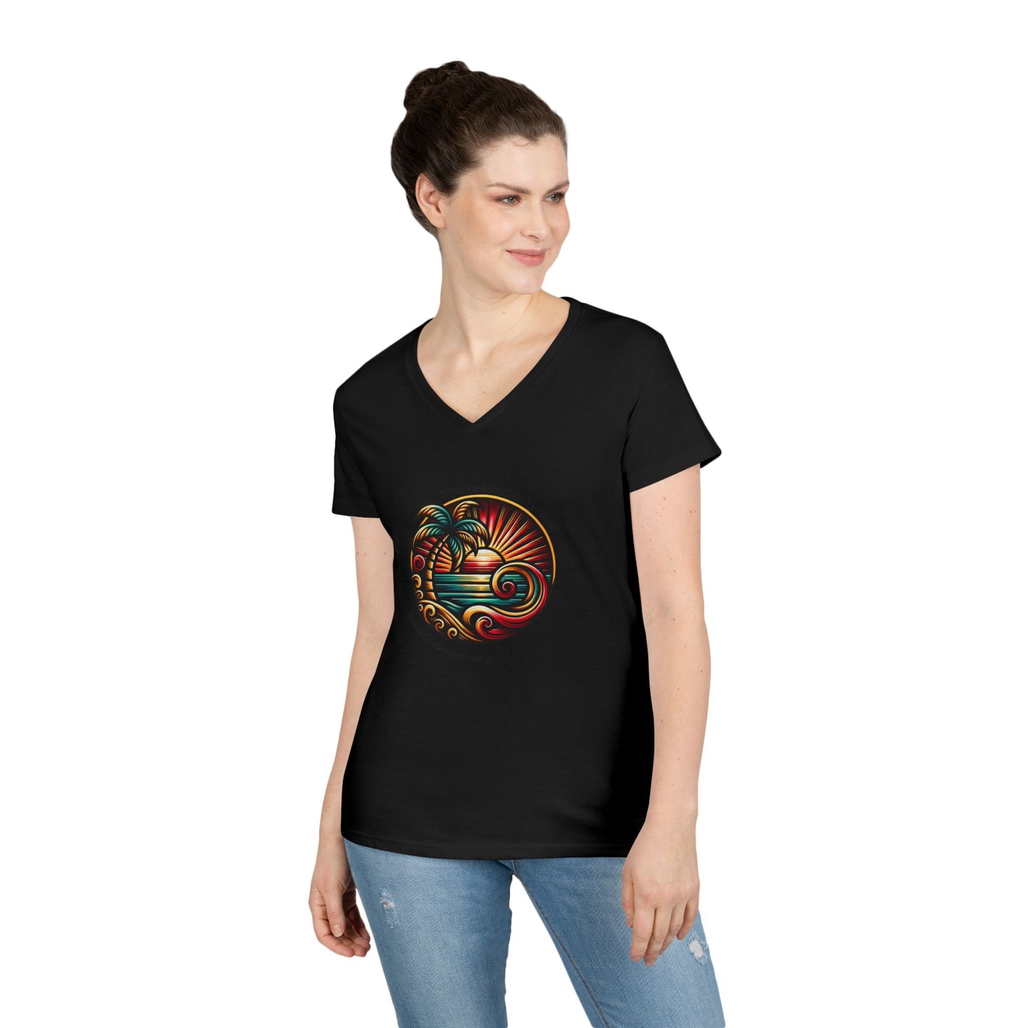 V-Neck T-Shirt Island Rhythm Pride