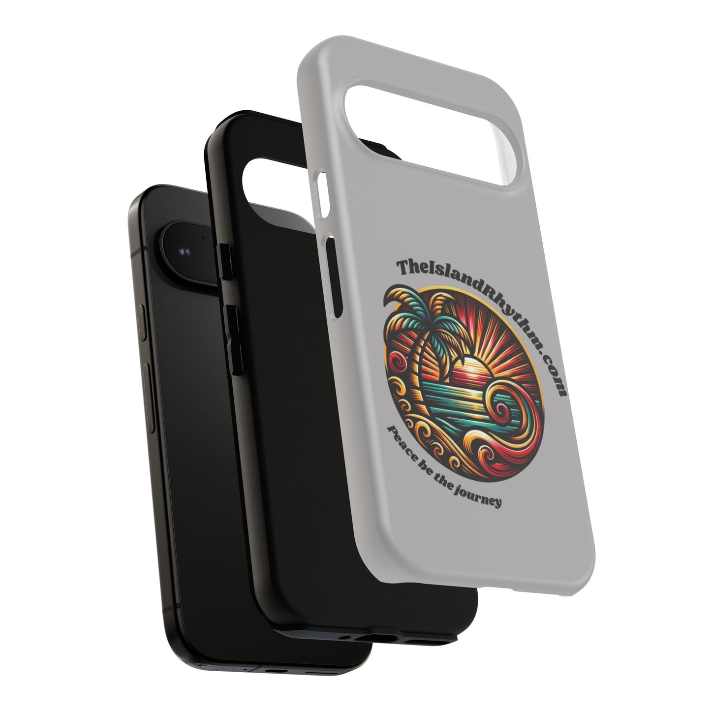 Tough Phone Case - Coastal Vibes with Inspirational Quote "Peace be the journey"