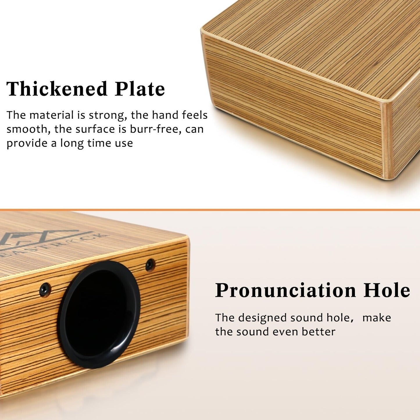 Eastrock Portable Cajones Beat Box Hand Drum Cajon, Stringed Persussion Instr...