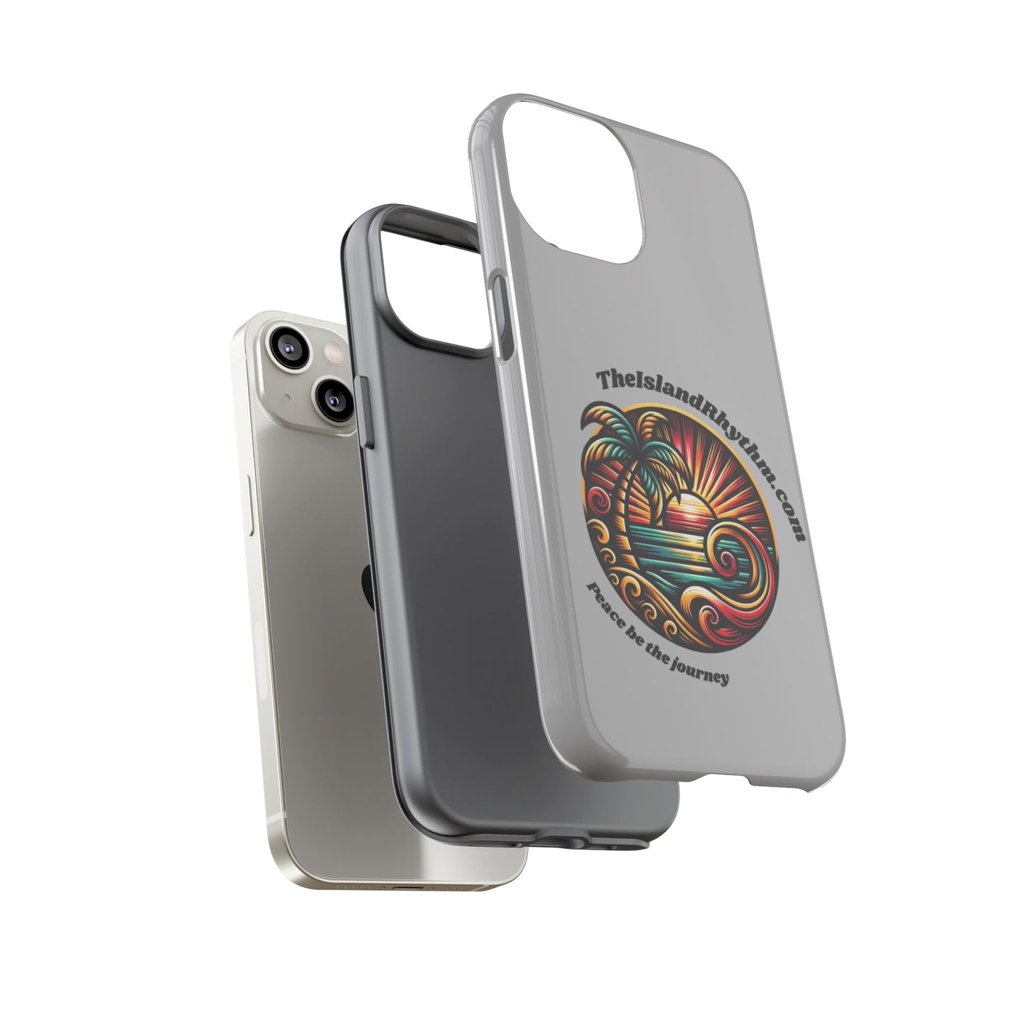 Tough Phone Case - Coastal Vibes with Inspirational Quote "Peace be the journey"