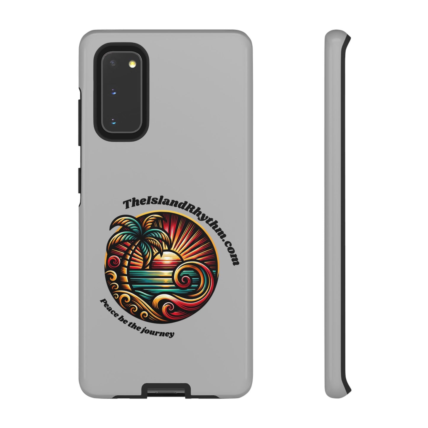 Tough Phone Case - Coastal Vibes with Inspirational Quote "Peace be the journey"