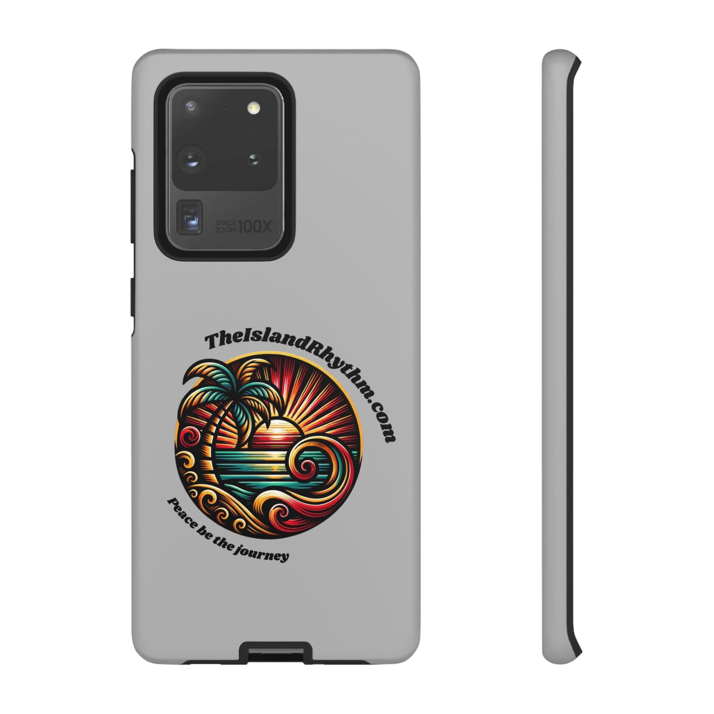 Tough Phone Case - Coastal Vibes with Inspirational Quote "Peace be the journey"