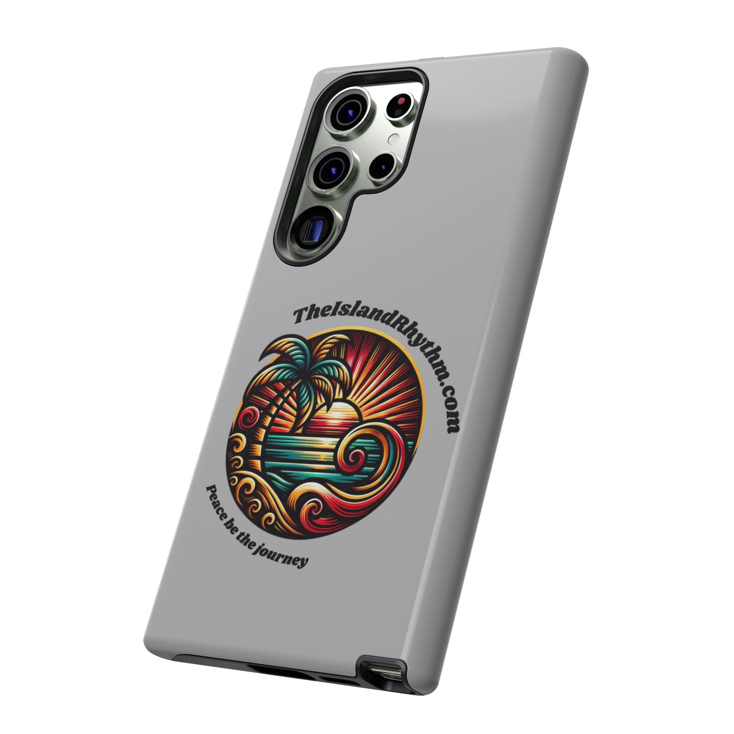 Tough Phone Case - Coastal Vibes with Inspirational Quote "Peace be the journey"