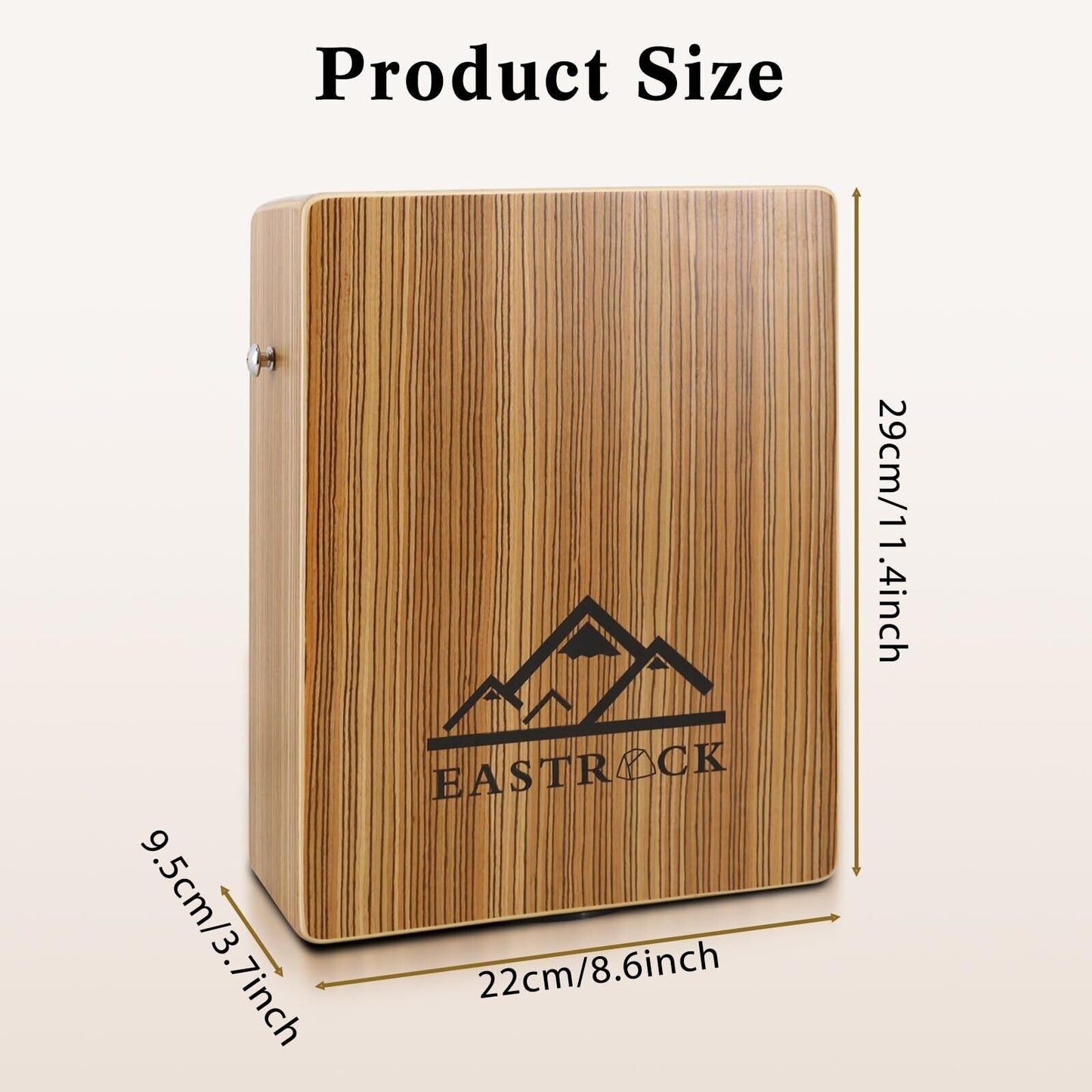 Eastrock Portable Cajones Beat Box Hand Drum Cajon, Stringed Persussion Instr...