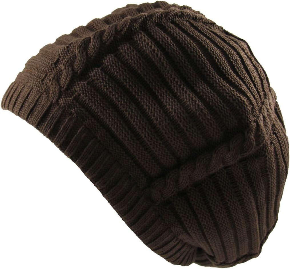 100% Cotton Classic Rasta Slouchy Ribbed Beanie Hats