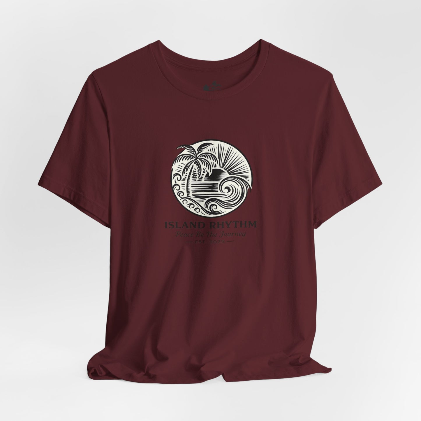 Island Rhythm Island Rhythm T Shirt Palm Tree Wave Graphic Tee – Vintage Reggae Style | Streetwear