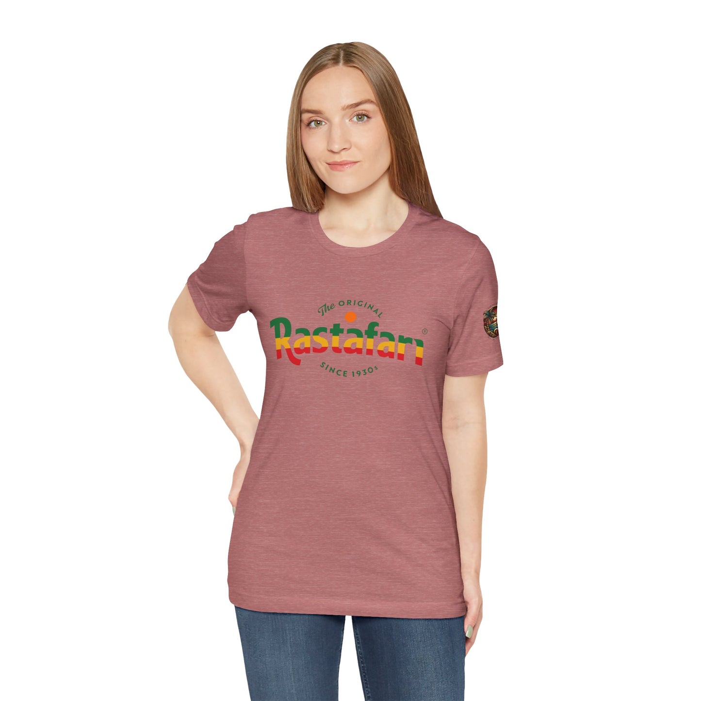 Rastafari Vibes Short Sleeve Tee, Unisex Jersey T-Shirt, Casual Wear, Festival Outfits, Gifts for Rasta Lovers