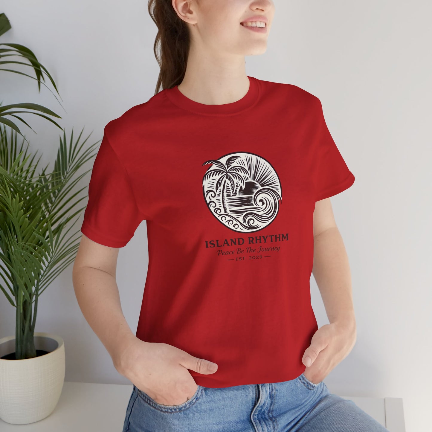 Island Rhythm Island Rhythm T Shirt Palm Tree Wave Graphic Tee – Vintage Reggae Style | Streetwear