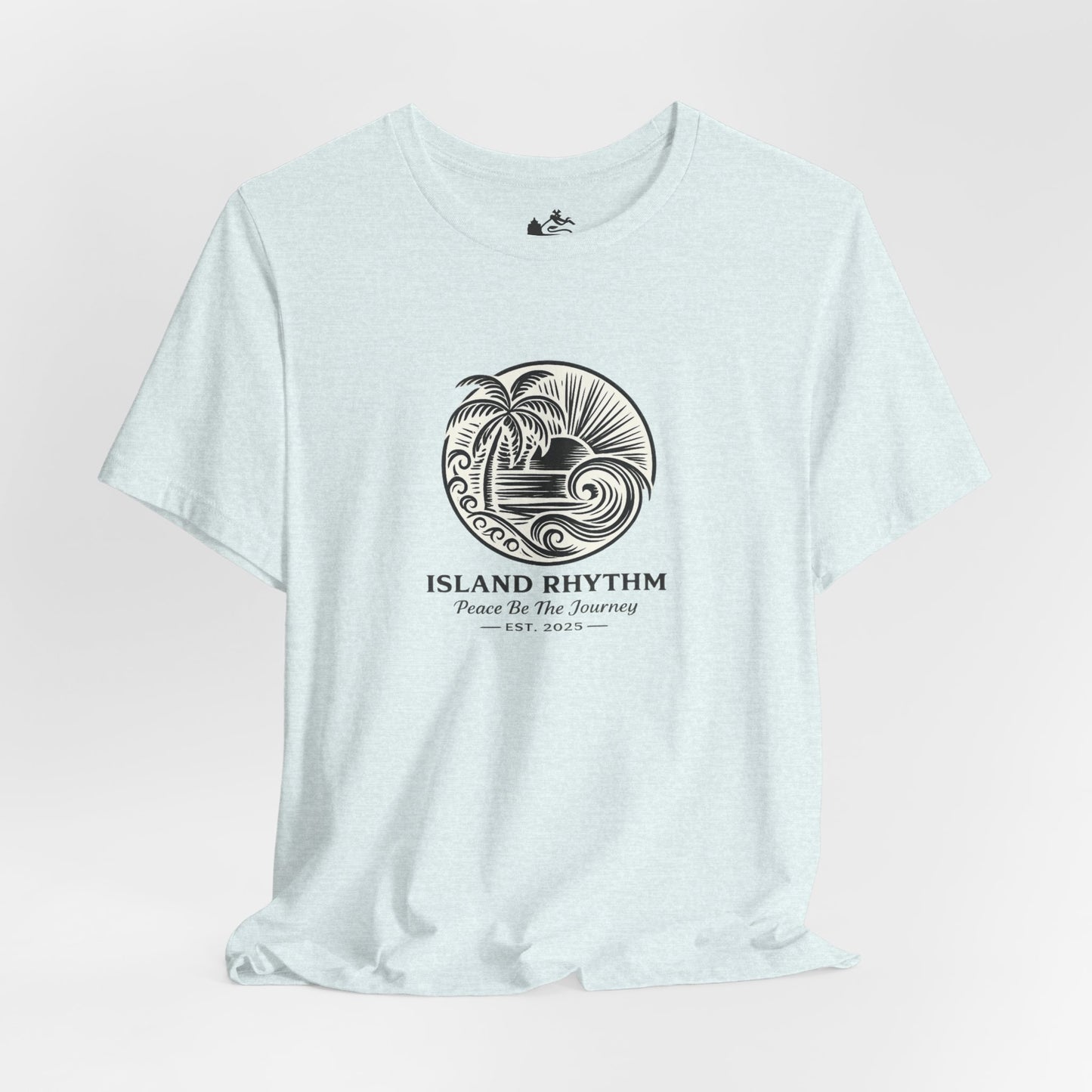 Island Rhythm Island Rhythm T Shirt Palm Tree Wave Graphic Tee – Vintage Reggae Style | Streetwear