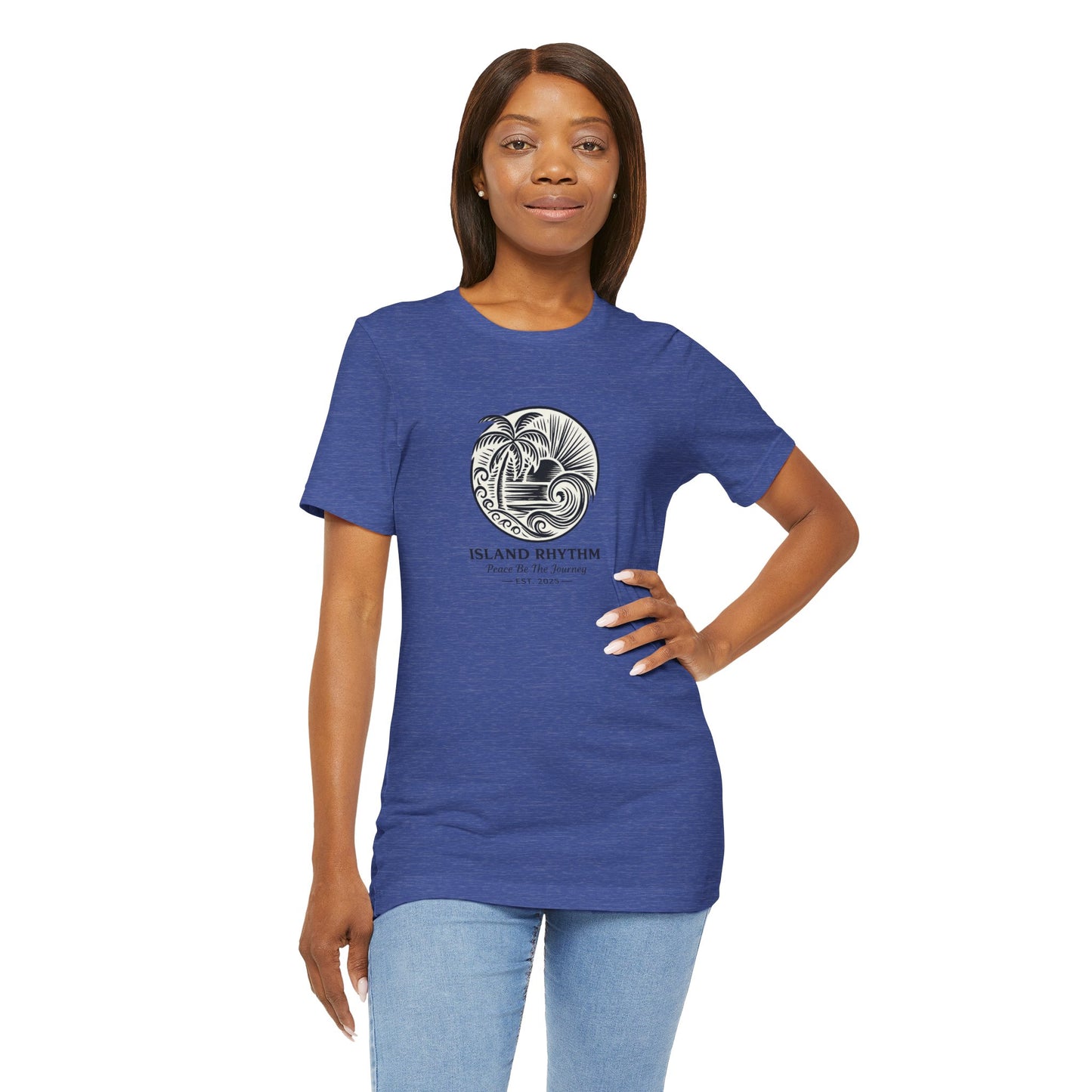 Island Rhythm Island Rhythm T Shirt Palm Tree Wave Graphic Tee – Vintage Reggae Style | Streetwear