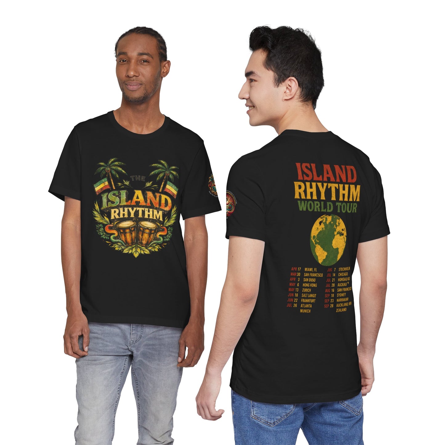 Island Rhythm Tour T-Shirt — “The Island Rhythm” Reggae Concert Tee - The Island Rhythm