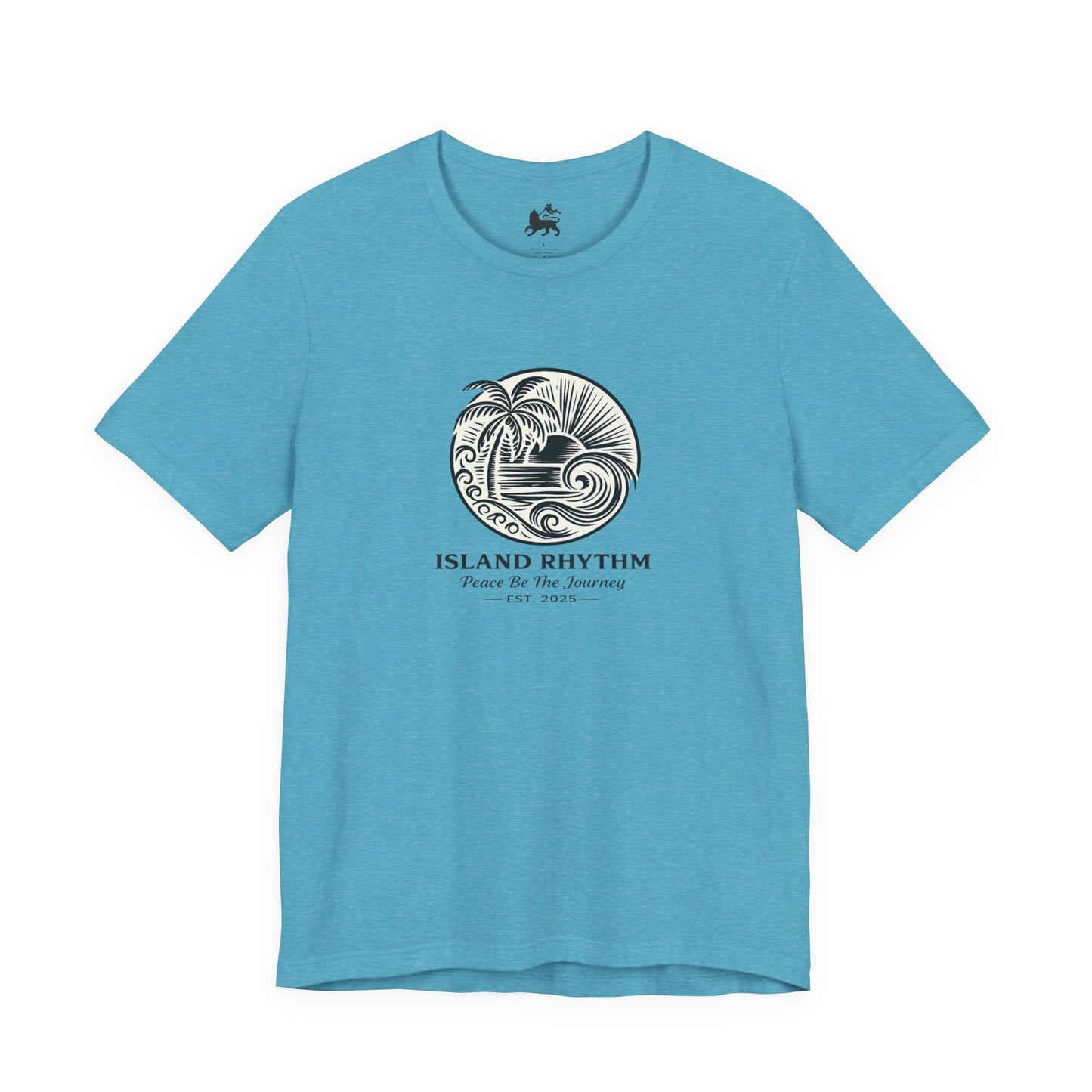 Island Rhythm Island Rhythm T Shirt Palm Tree Wave Graphic Tee – Vintage Reggae Style | Streetwear
