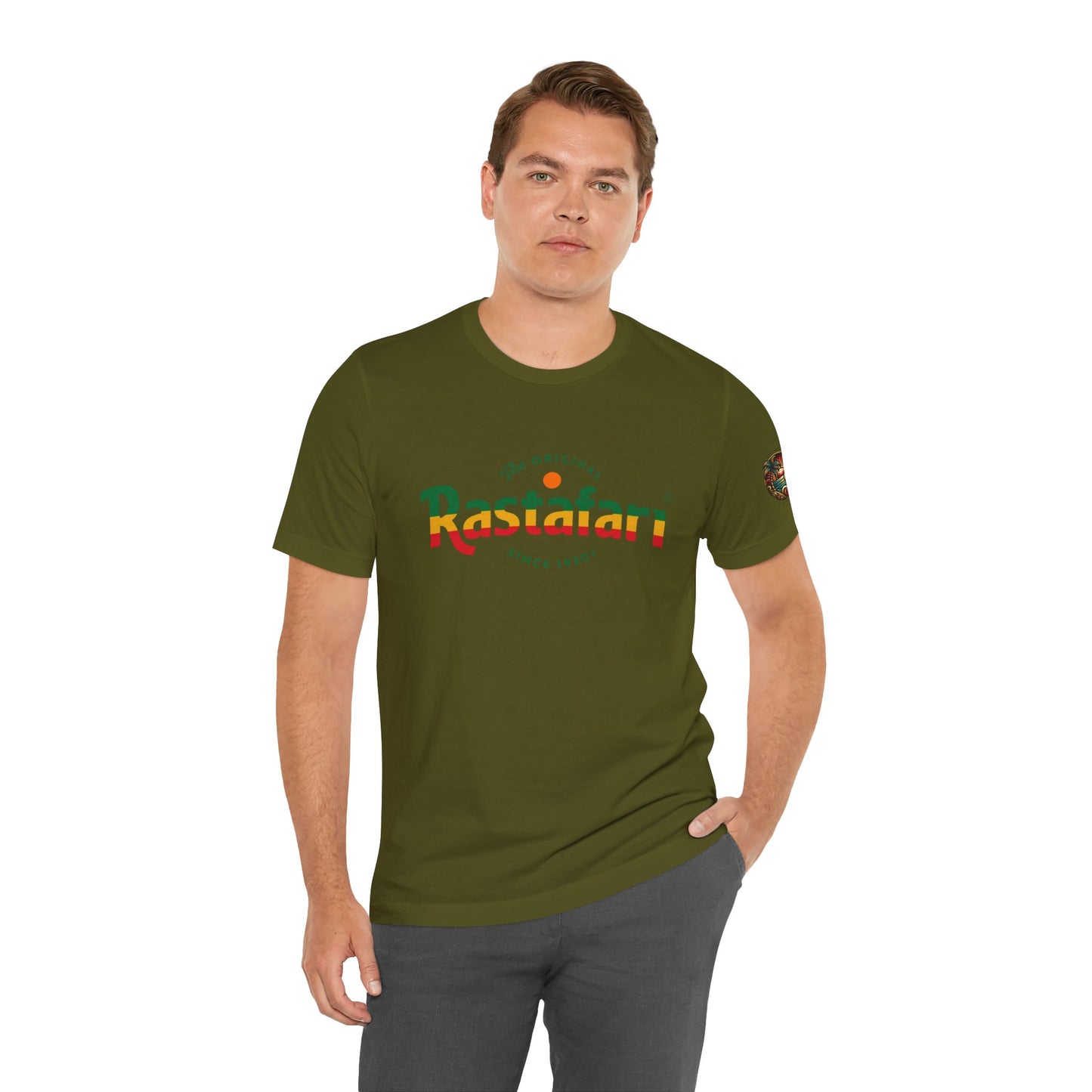 Rastafari Vibes Short Sleeve Tee, Unisex Jersey T-Shirt, Casual Wear, Festival Outfits, Gifts for Rasta Lovers