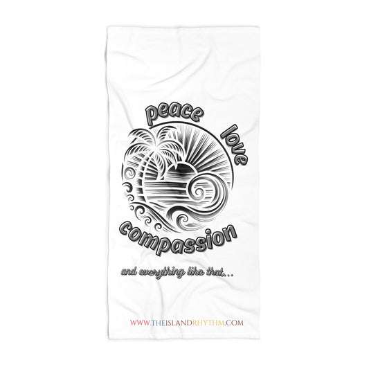 Peace & Love Beach Towel - Relax and Unwind by the Sea