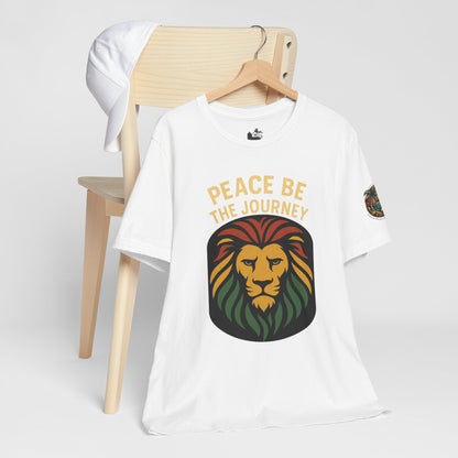 Peace Be the Journey Lion T‑Shirt — Rasta Lion Graphic Tee - The Island Rhythm