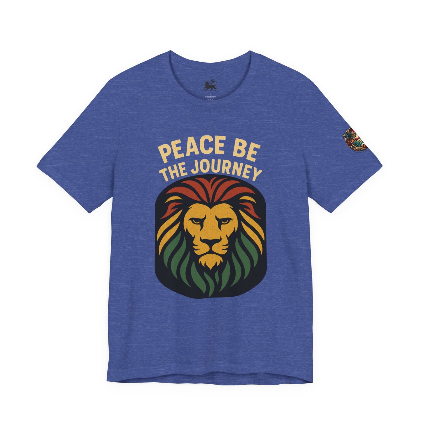 Peace Be the Journey Lion T‑Shirt — Rasta Lion Graphic Tee - The Island Rhythm