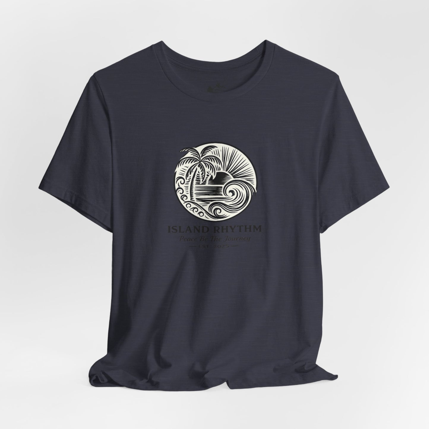 Island Rhythm Island Rhythm T Shirt Palm Tree Wave Graphic Tee – Vintage Reggae Style | Streetwear