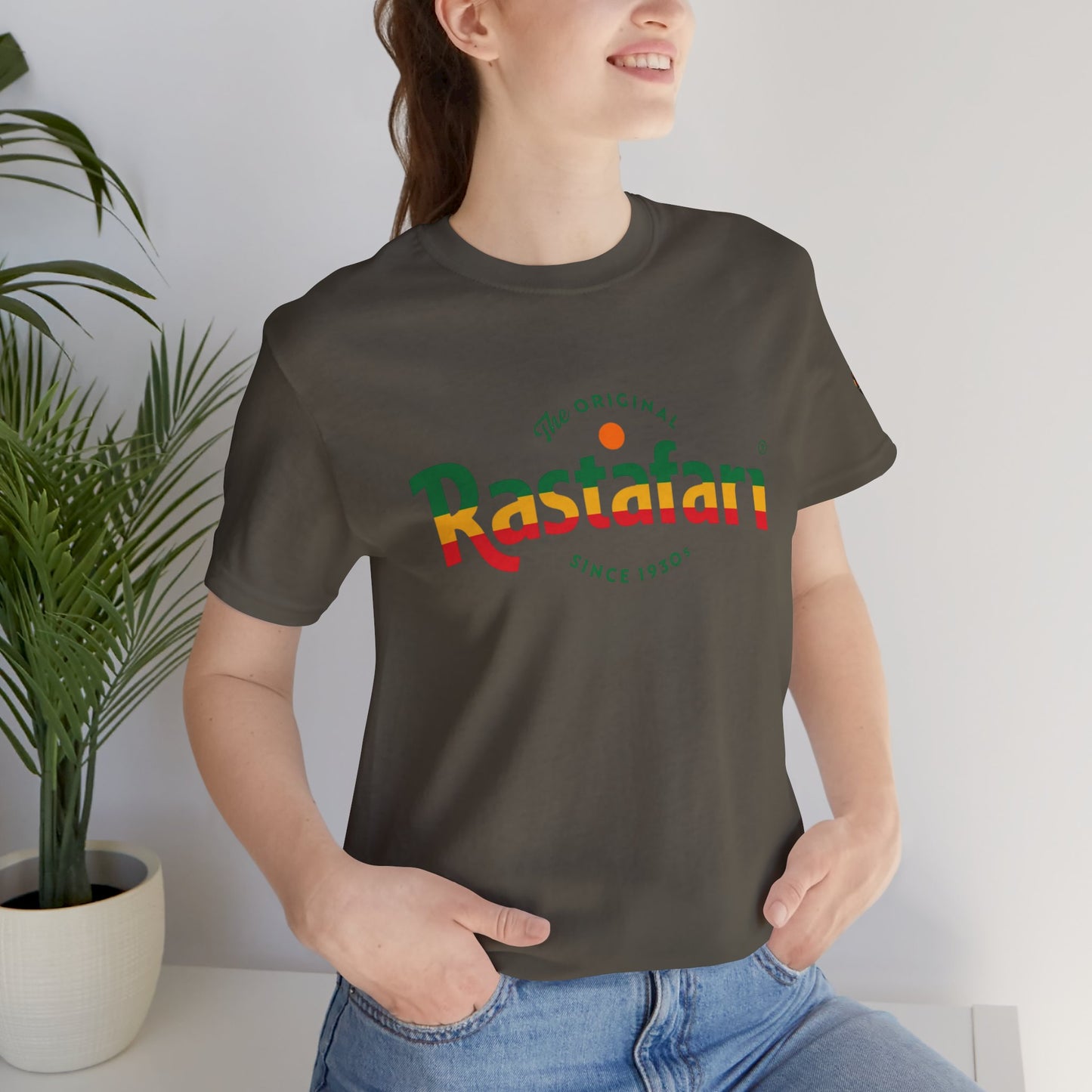 Rastafari Vibes Short Sleeve Tee, Unisex Jersey T-Shirt, Casual Wear, Festival Outfits, Gifts for Rasta Lovers