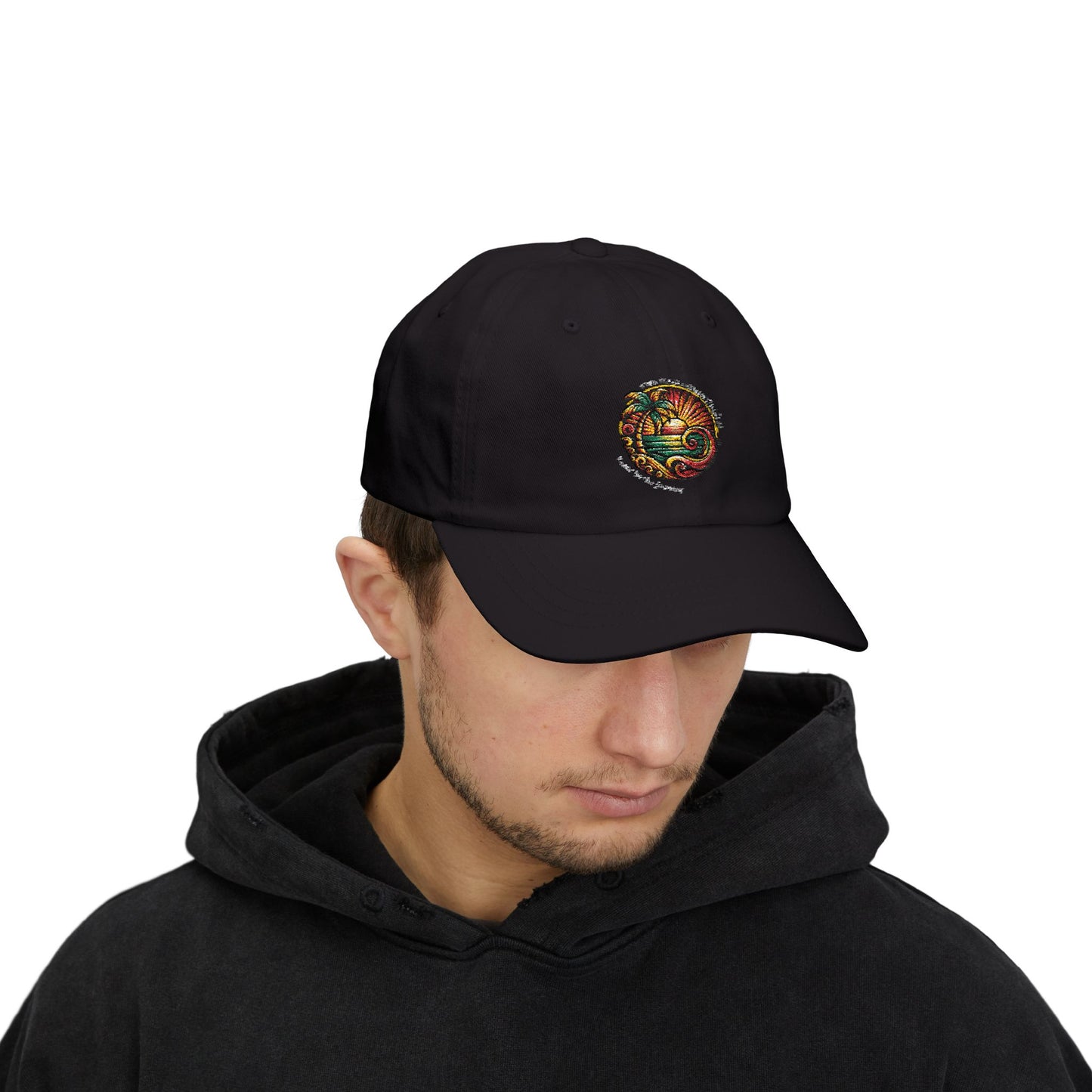 Island Rhythm Stitched Dad Cap — Classic Embroidered Logo Hat
