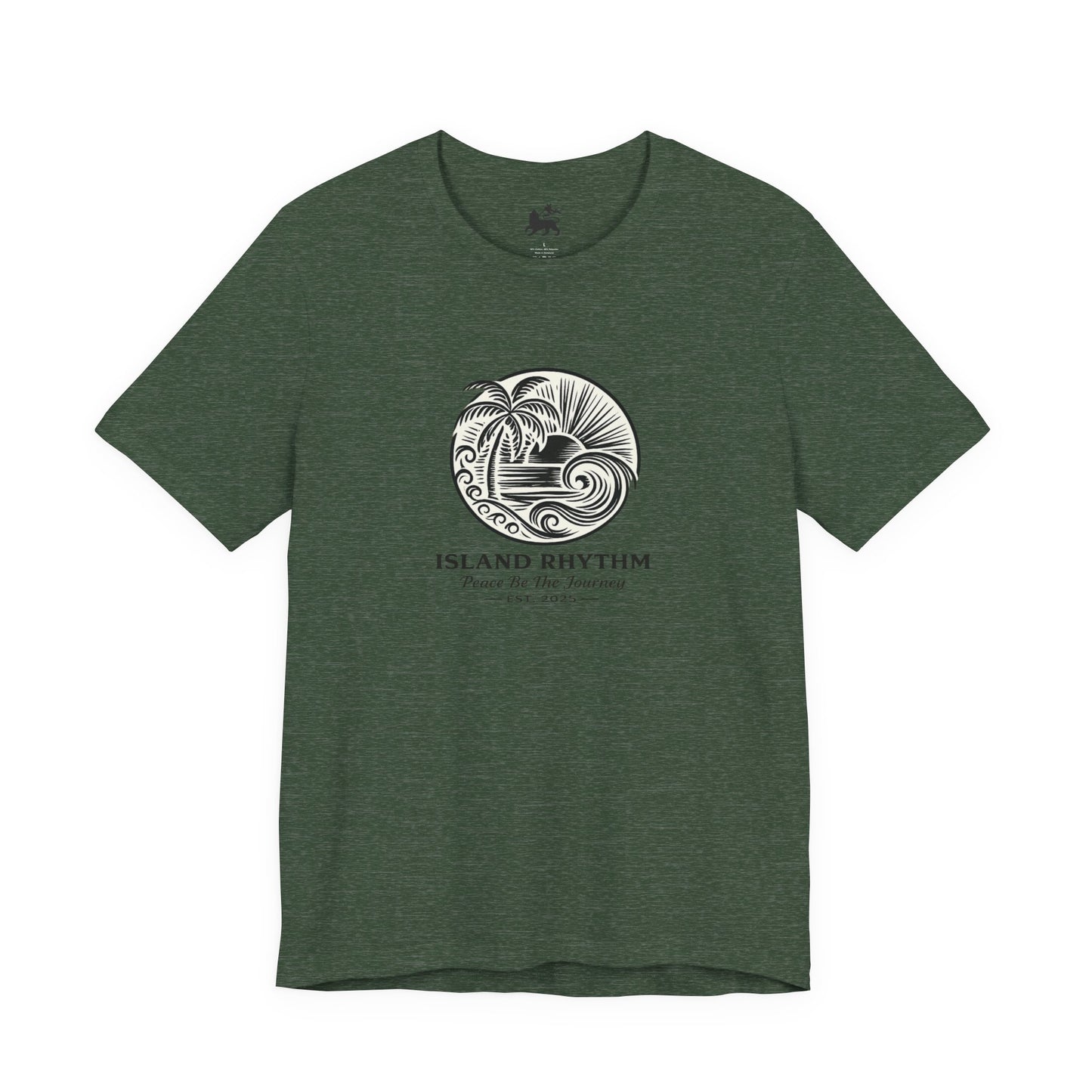 Island Rhythm Island Rhythm T Shirt Palm Tree Wave Graphic Tee – Vintage Reggae Style | Streetwear