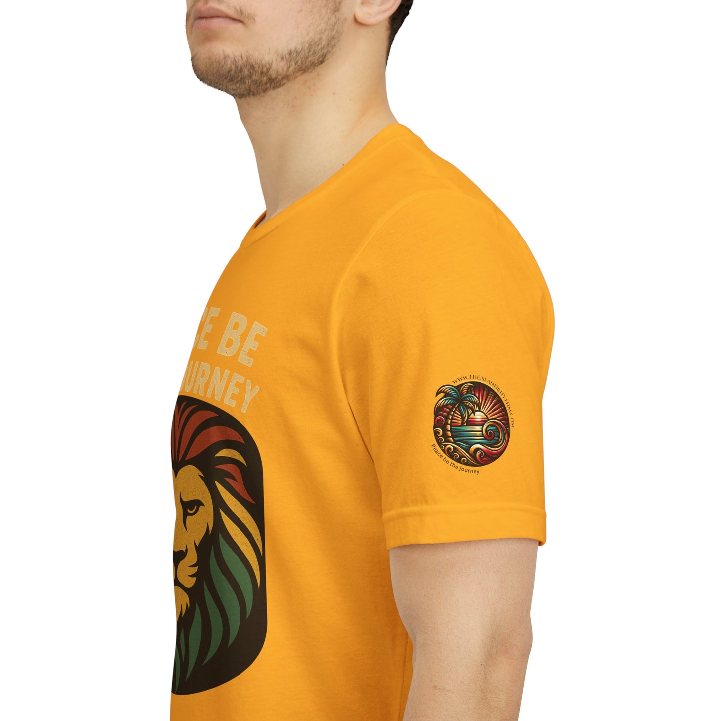 Island Rhythm Peace Be The Journey Lion T Shirt Rasta Lion Graphic Tee – Vintage Reggae Style | Streetwear