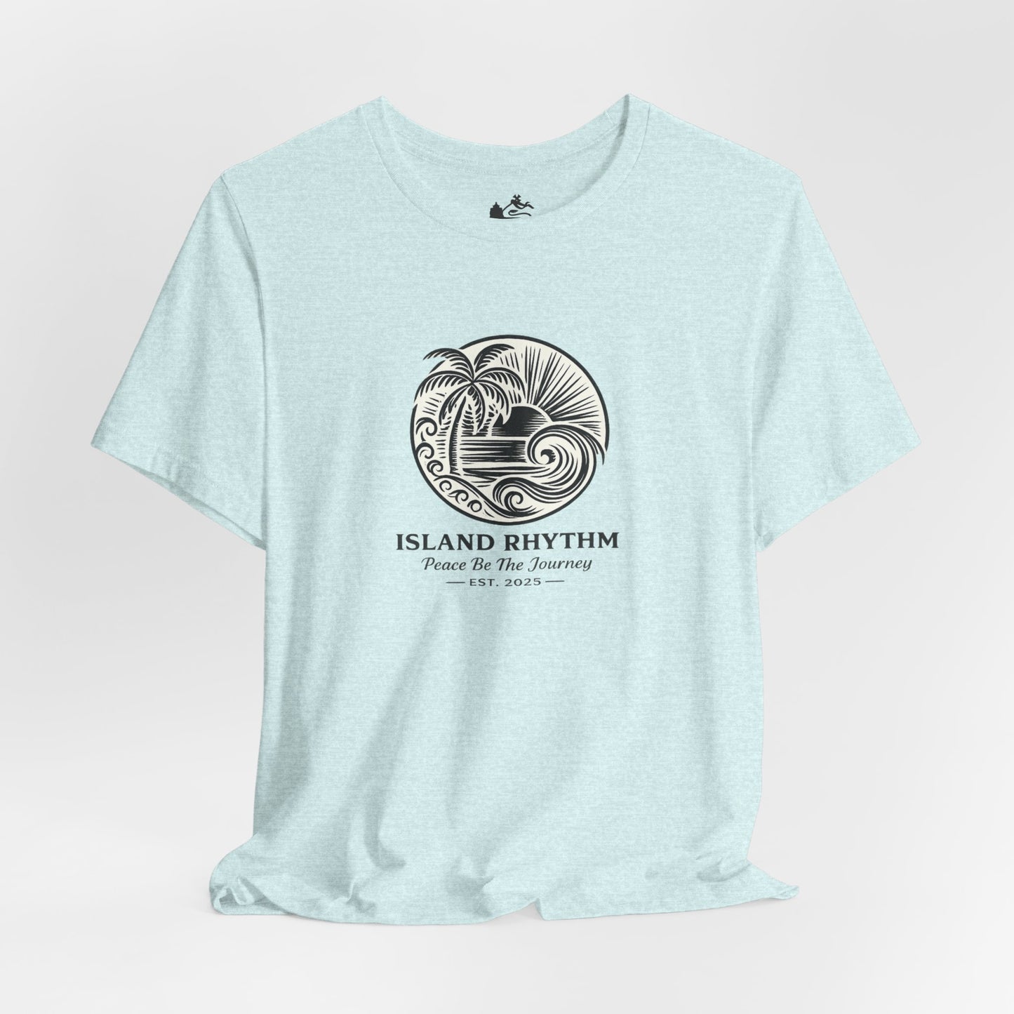 Island Rhythm Island Rhythm T Shirt Palm Tree Wave Graphic Tee – Vintage Reggae Style | Streetwear