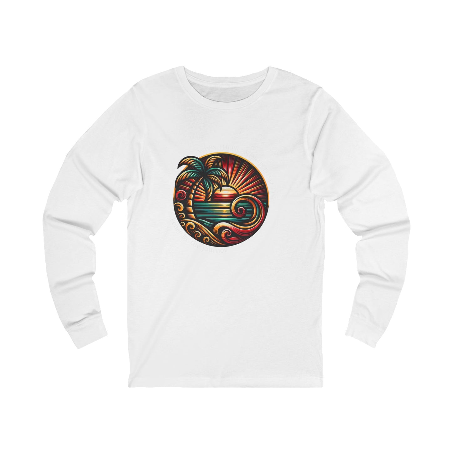 Island Journey Long Sleeve Tee - Adventure Awaits with Tropical Vibes