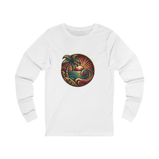 Island Journey Long Sleeve Tee - Adventure Awaits with Tropical Vibes