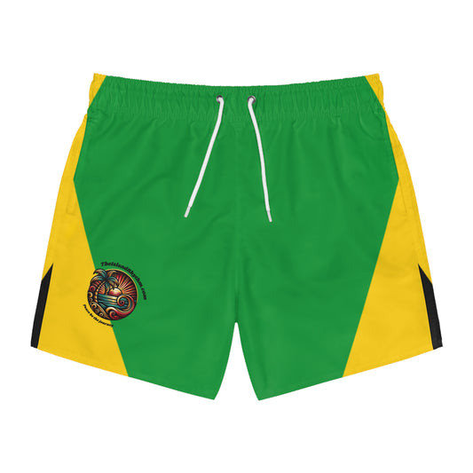 Colorful Jamaican-Inspired Swim Trunks for Summer Fun