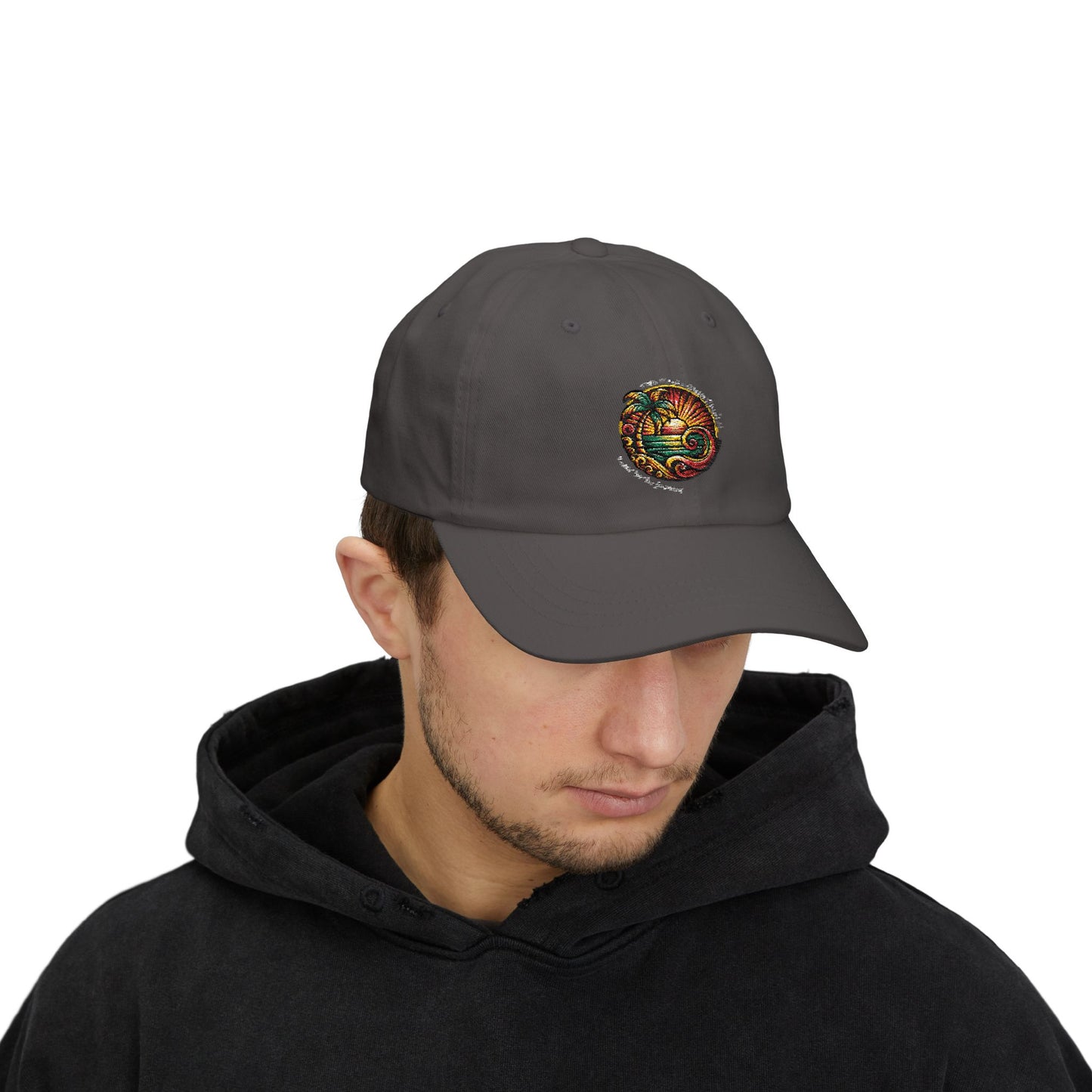 Island Rhythm Stitched Dad Cap — Classic Embroidered Logo Hat