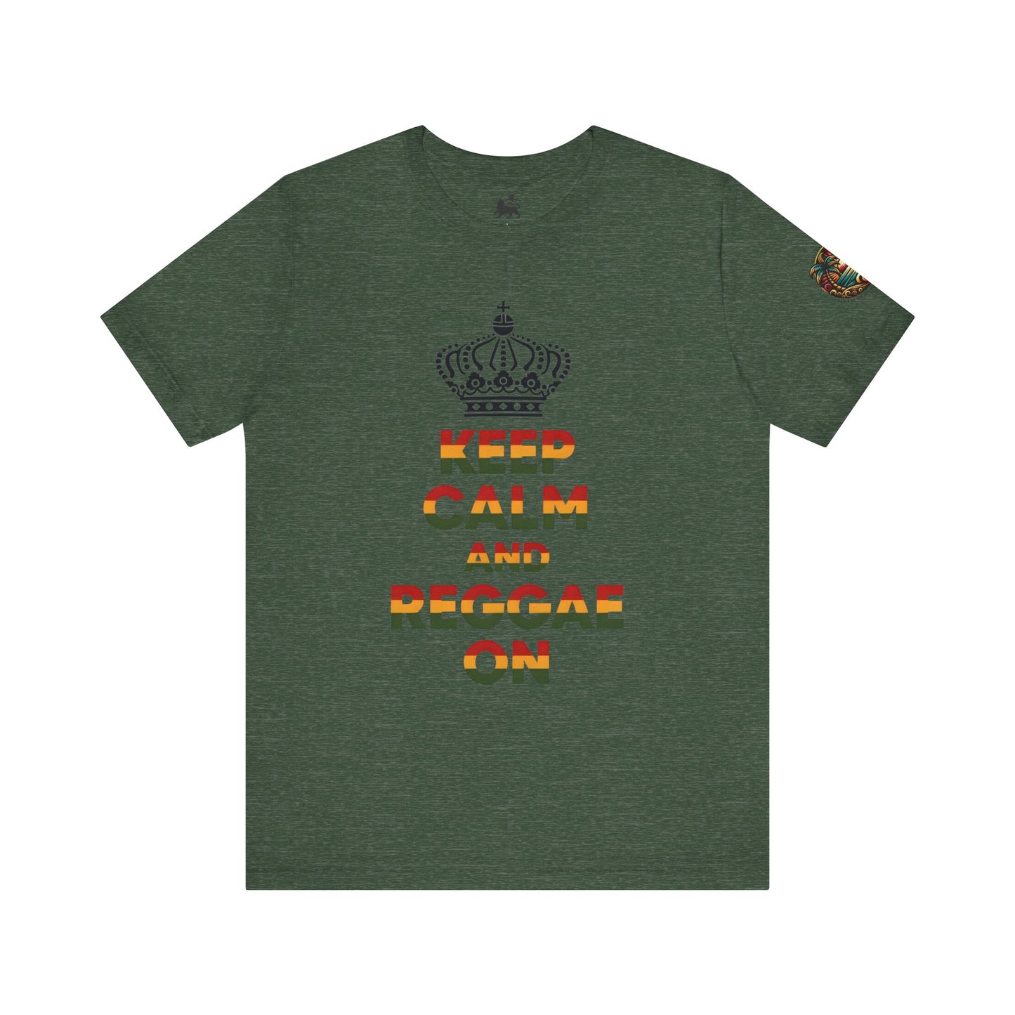 Reggae Music Unisex Tee - Keep Calm and Reggae On Design - The Island Rhythm