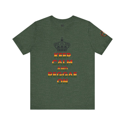 Reggae Music Unisex Tee - Keep Calm and Reggae On Design - The Island Rhythm