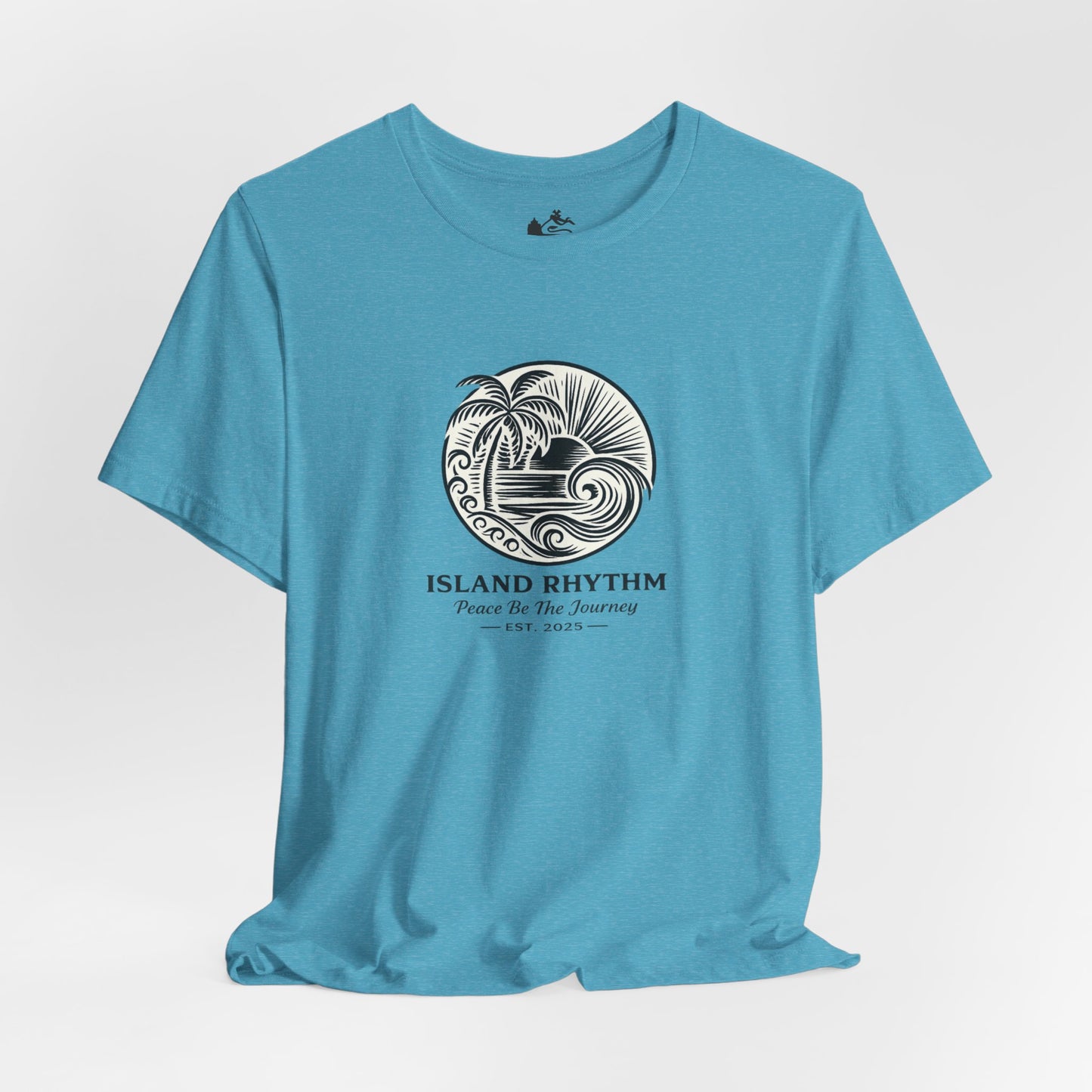 Island Rhythm Island Rhythm T Shirt Palm Tree Wave Graphic Tee – Vintage Reggae Style | Streetwear