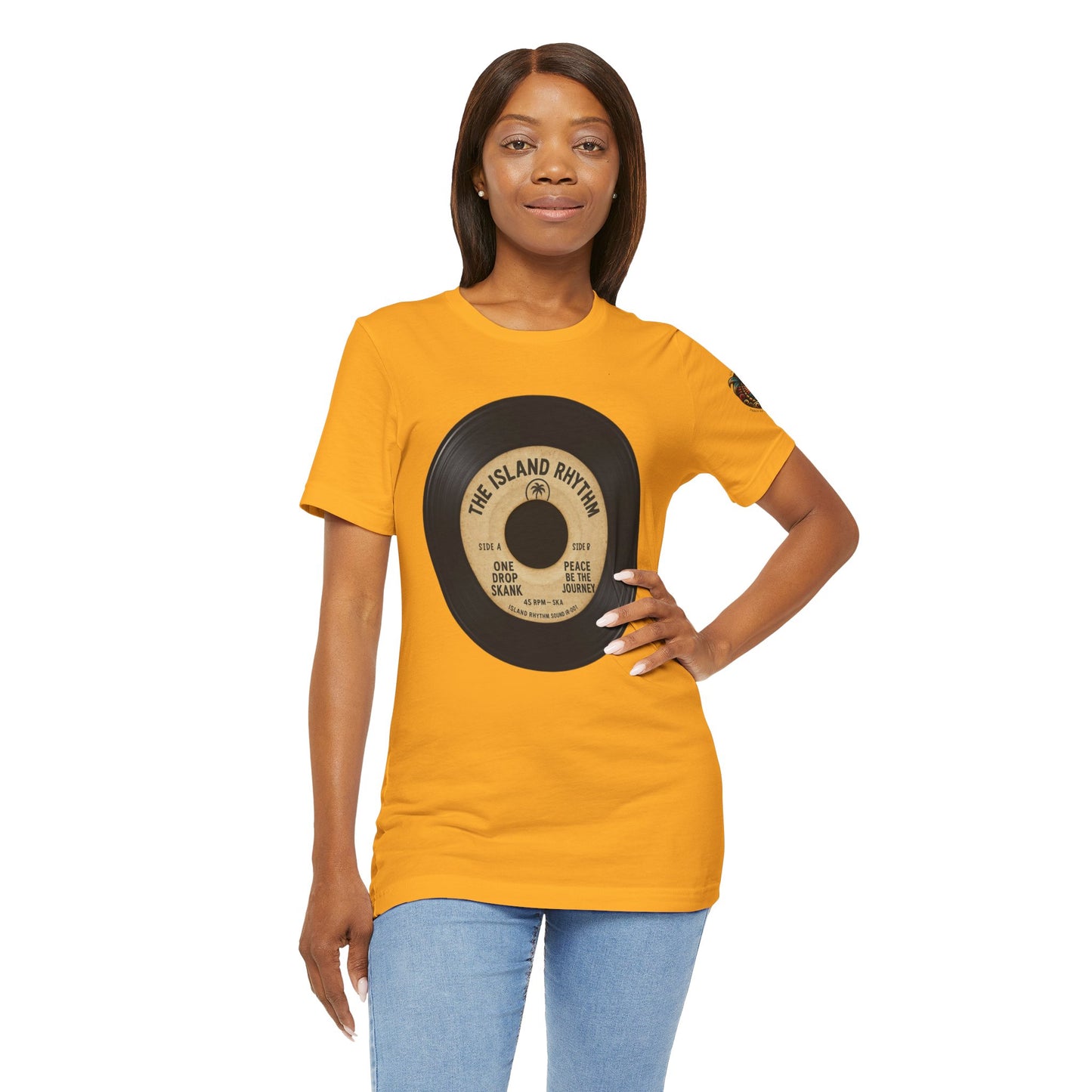Island Rhythm Vinyl Record Tee The Island Rhythm Retro Music T Shirt – Vintage Reggae Style | Streetwear