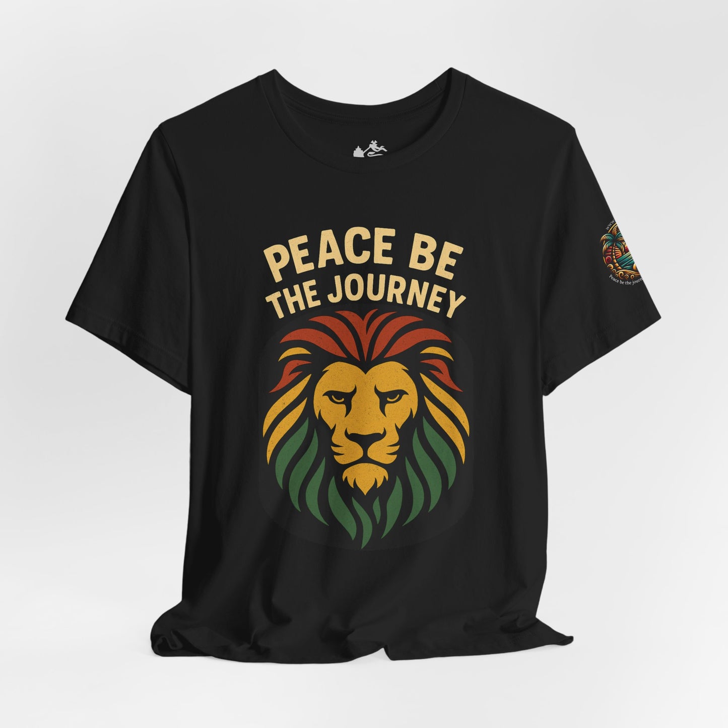 Peace Be the Journey Lion T‑Shirt — Rasta Lion Graphic Tee - The Island Rhythm