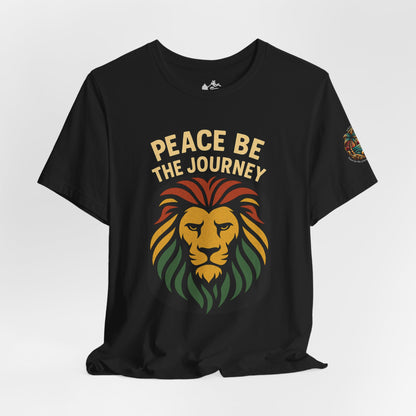 Peace Be the Journey Lion T‑Shirt — Rasta Lion Graphic Tee - The Island Rhythm