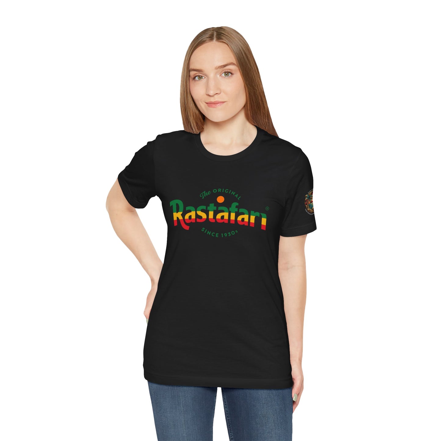 Rastafari Vibes Short Sleeve Tee, Unisex Jersey T-Shirt, Casual Wear, Festival Outfits, Gifts for Rasta Lovers
