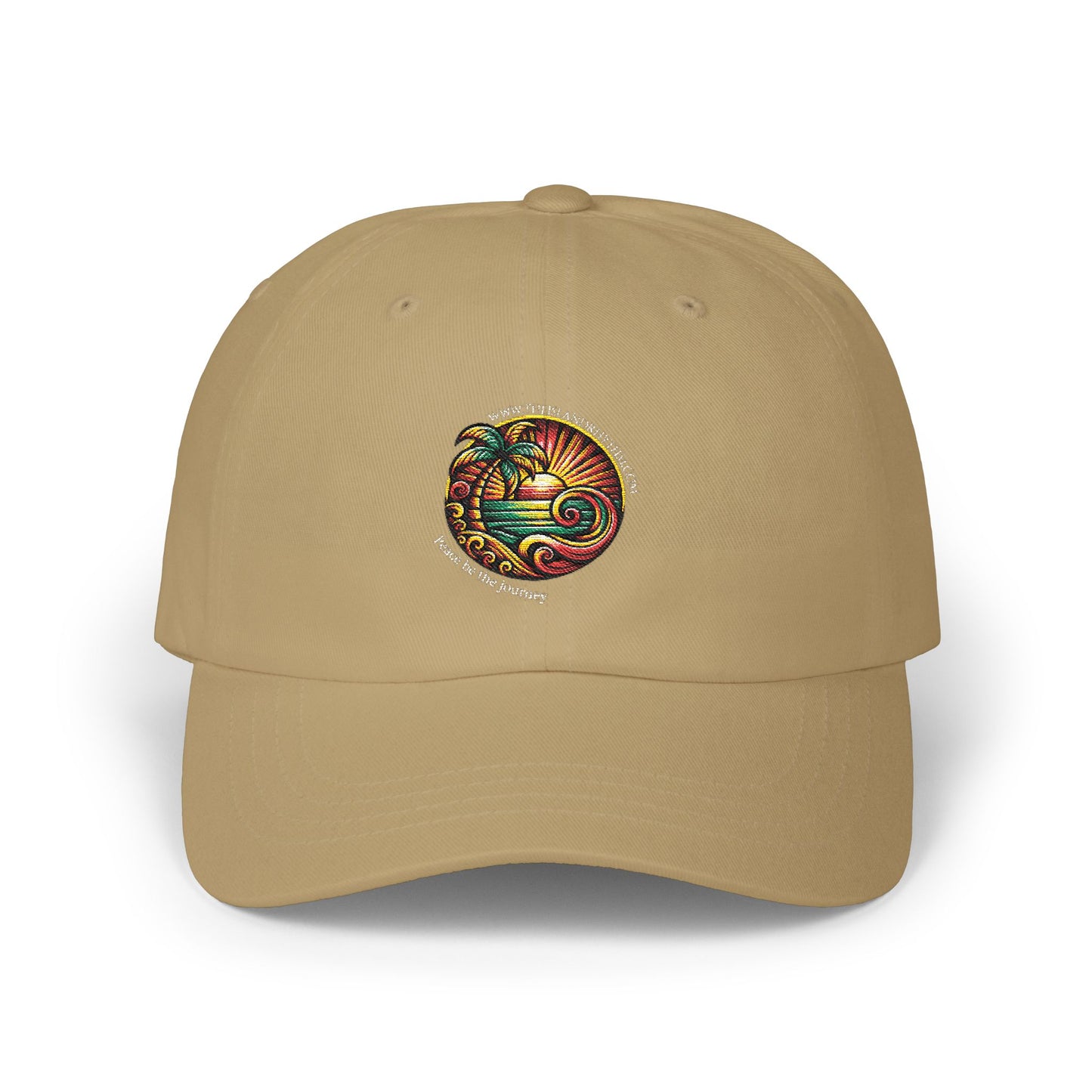 Island Rhythm Stitched Dad Cap — Classic Embroidered Logo Hat