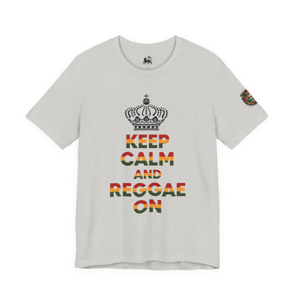 Reggae Music Unisex Tee - Keep Calm and Reggae On Design - The Island Rhythm