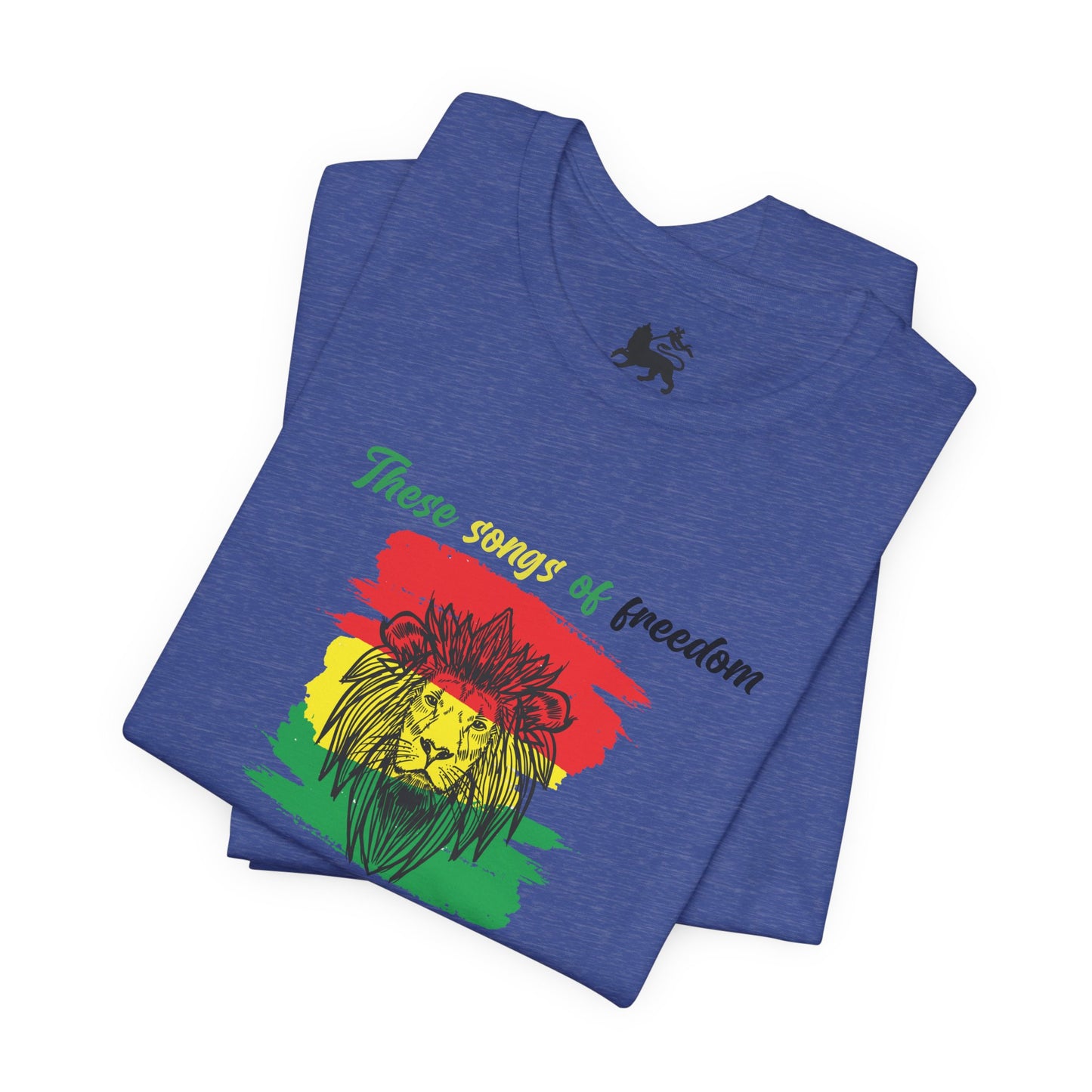 Rasta Lion Tee — "These Sounds of Freedom" Reggae Music T-Shirt - The Island Rhythm