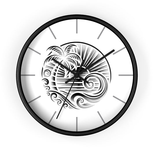 Island Rhythm Wall Clock - Tropical Island Timepiece