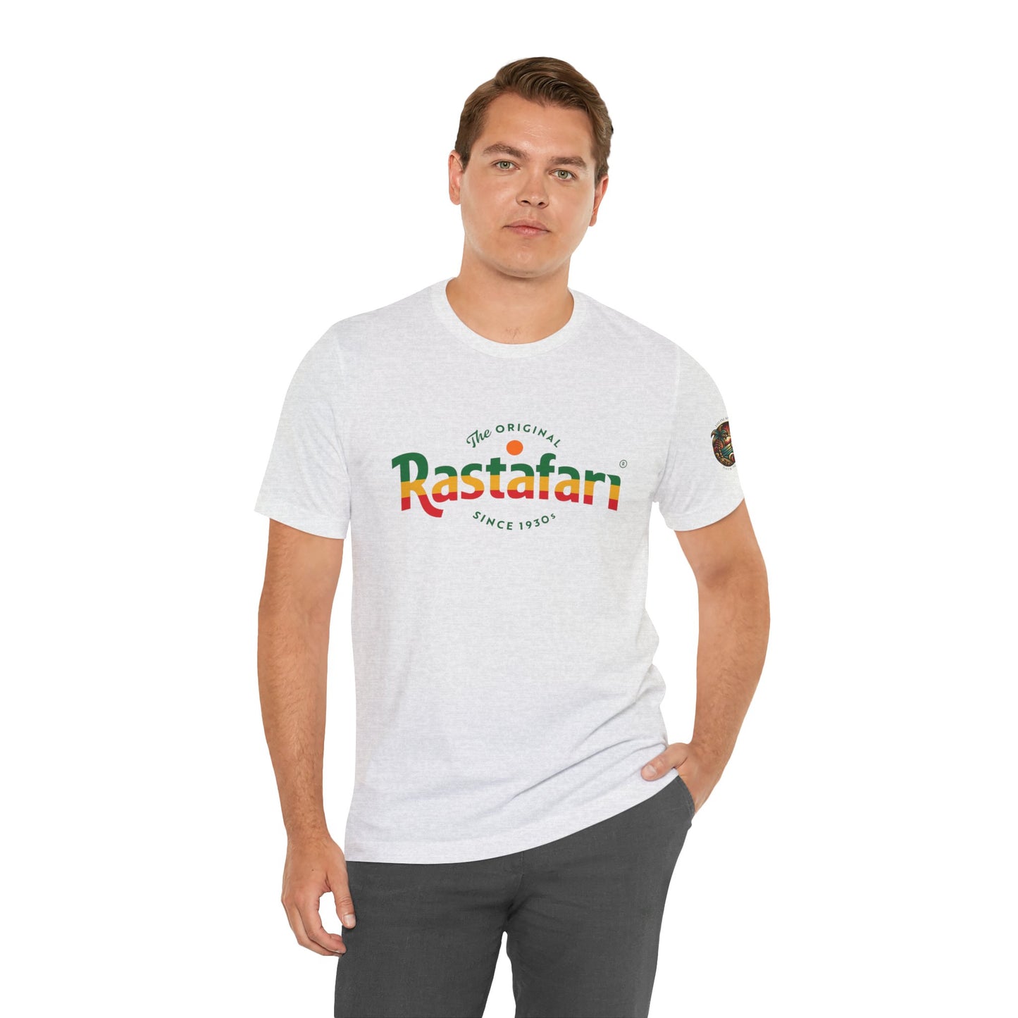 Rastafari Vibes Short Sleeve Tee, Unisex Jersey T-Shirt, Casual Wear, Festival Outfits, Gifts for Rasta Lovers