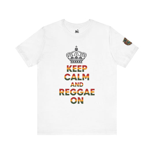 Reggae Music Unisex Tee - Keep Calm and Reggae On Design - The Island Rhythm