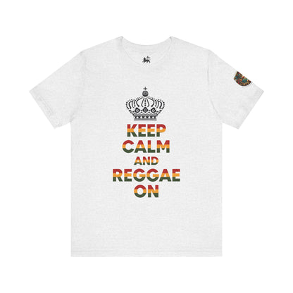 Reggae Music Unisex Tee - Keep Calm and Reggae On Design - The Island Rhythm