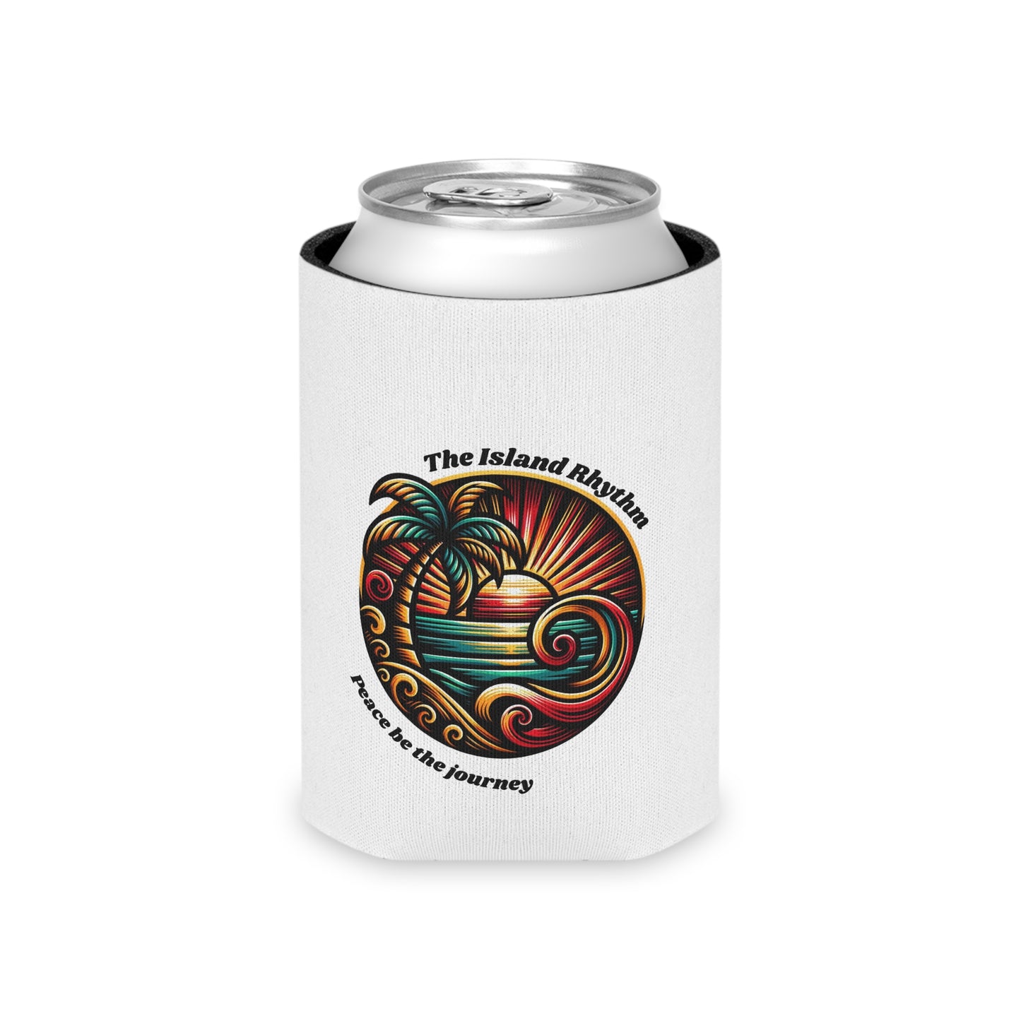 Tropical Paradise Can Cooler - 'Peace Be The Journey' Design